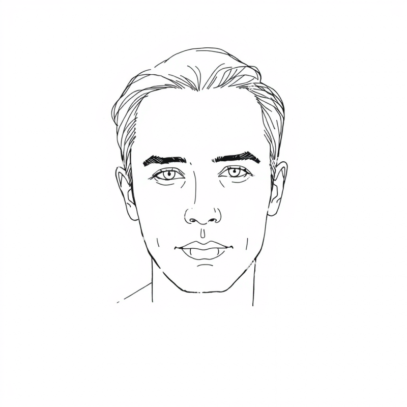 Simple Line Drawing Portrait Continuous Line Minimal Art