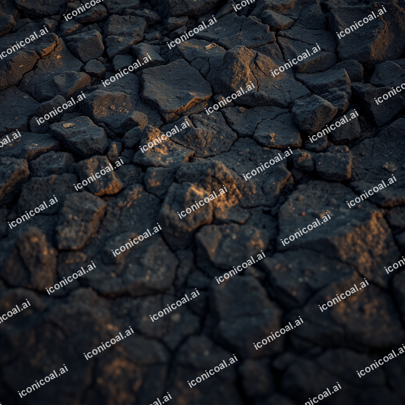 Volcanic Rock Texture With Obsidian Veins