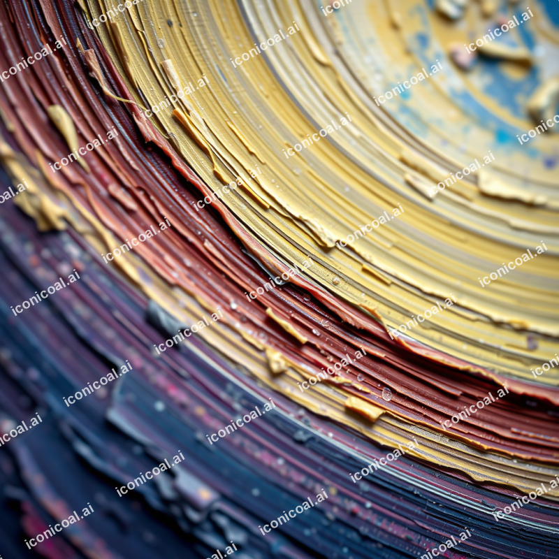 Oil Painting Texture Closeup Showing Brushstroke Details