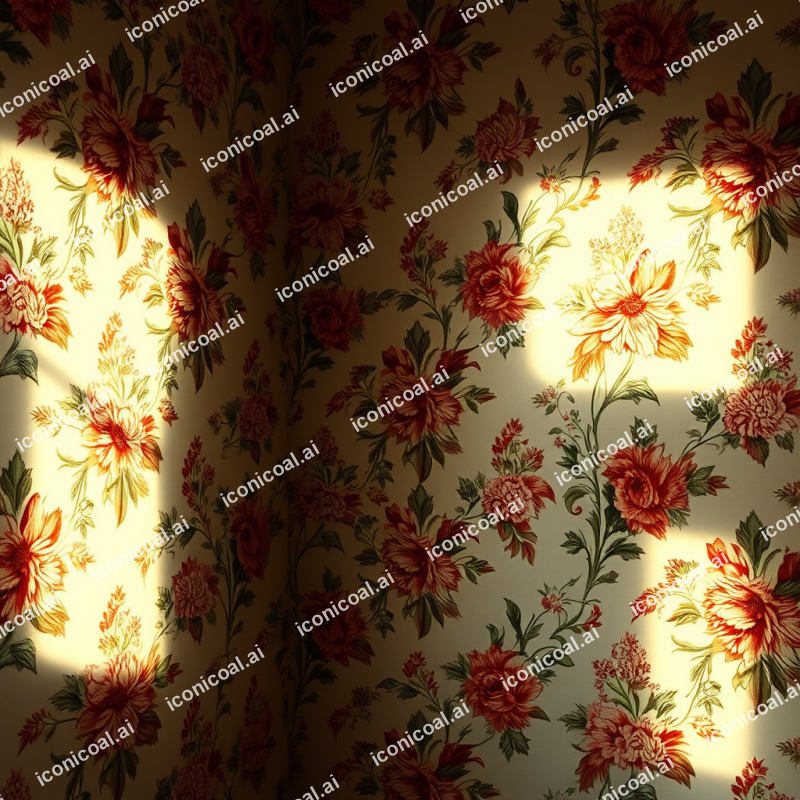 Vintage Floral Wallpaper Pattern Cottagecore Aesthetic
