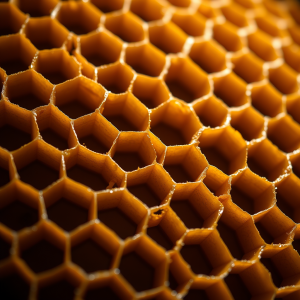 Honeycomb Cells In Extreme Macro Showing Hexagonal Perfec...