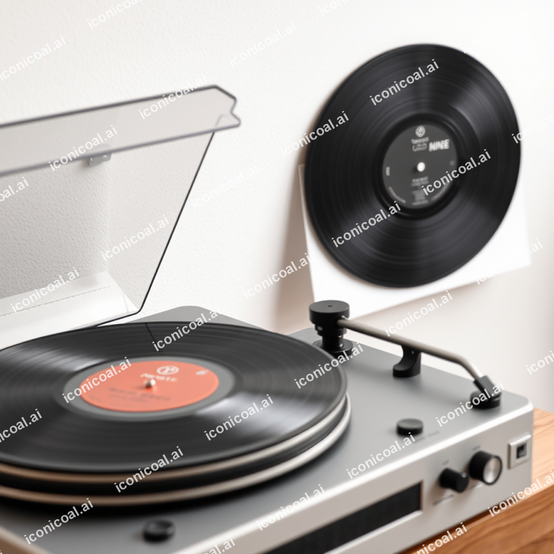 Old Vinyl Records And Turntable Music Nostalgia