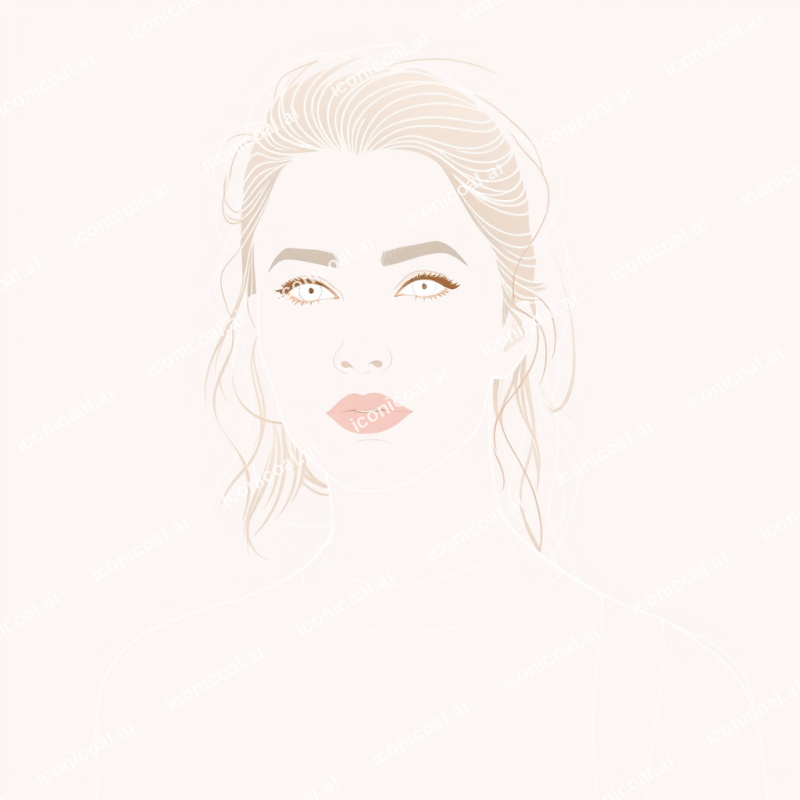 Modern Line Art Portrait Minimal Continuous Lines