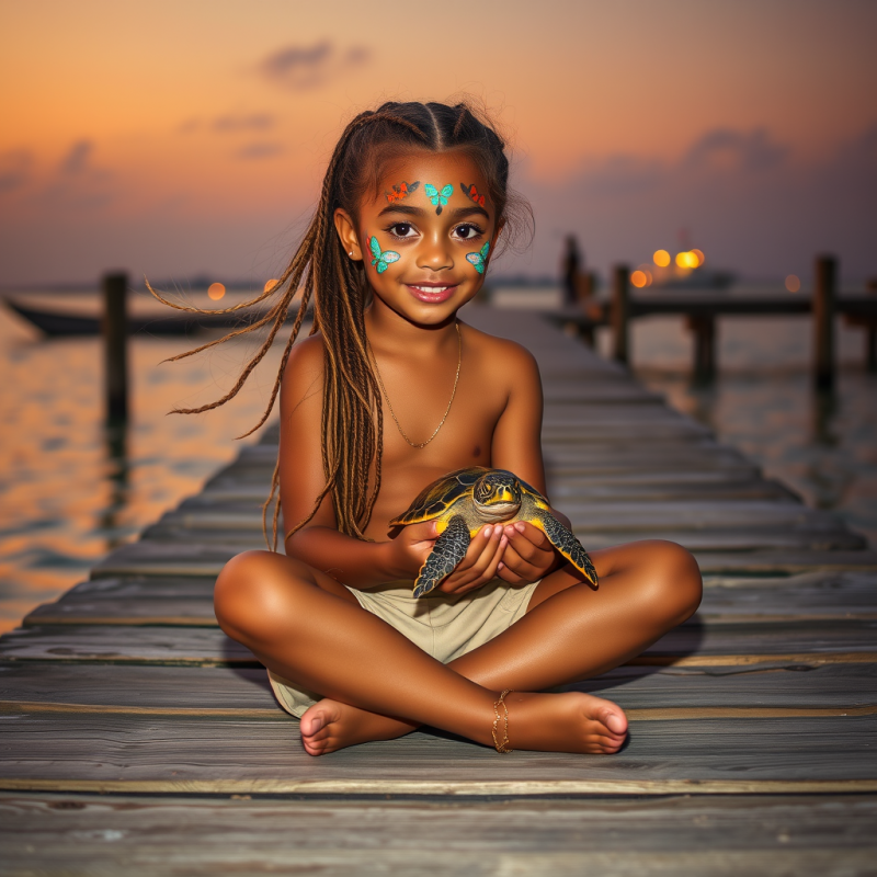 7-year-old Girl with Wild