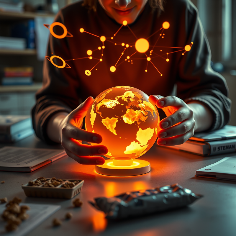 Holding a Glowing Globe