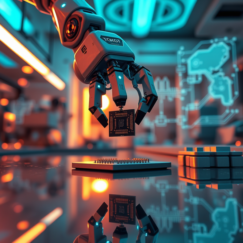 Robot Arm Installing Microchip