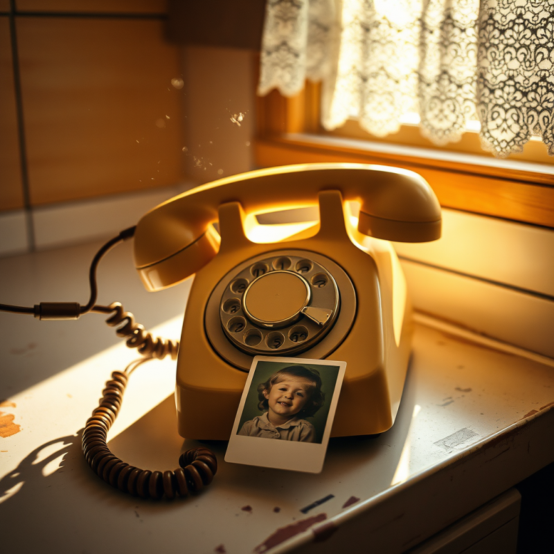 Vintage Yellow Telephone