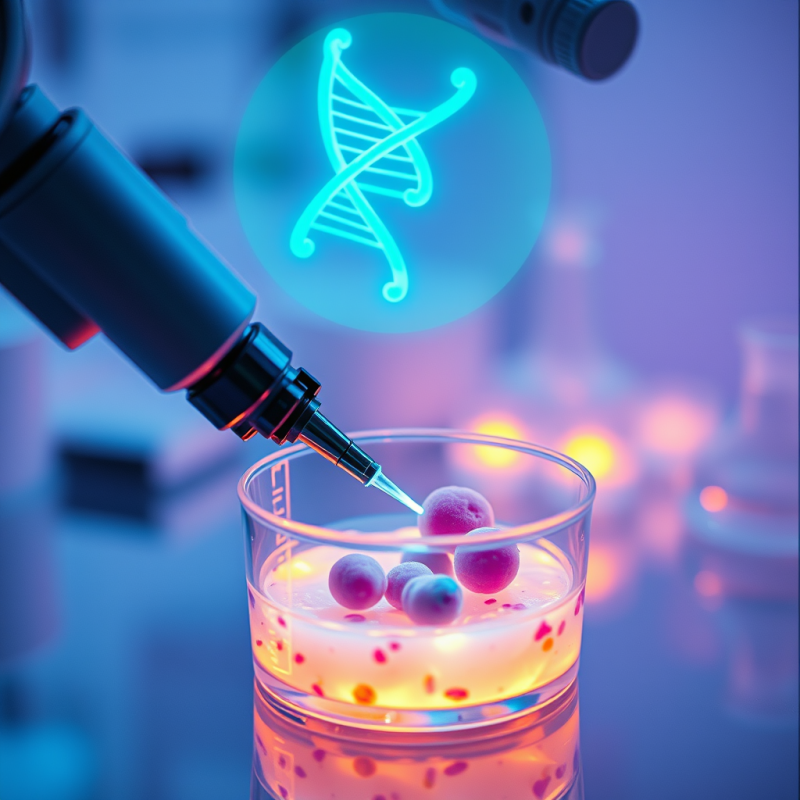Dna Injection in Lab Beaker