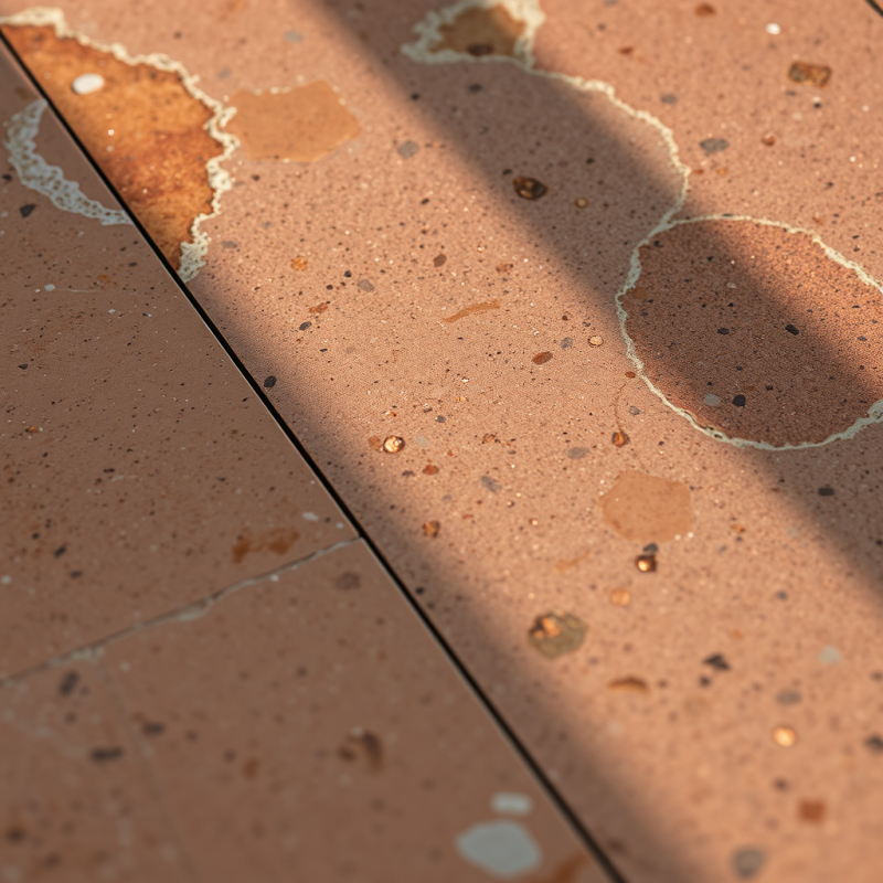 Terrazzo Floor with Sunlight Patterns