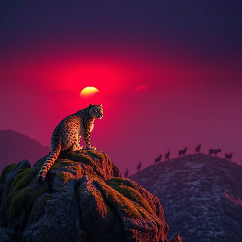 Cheetah at Sunset