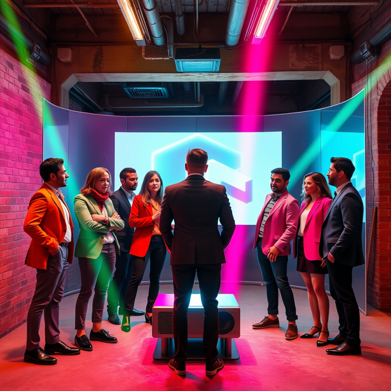 A Diverse Team Of Six Entrepreneurs In Vibrant