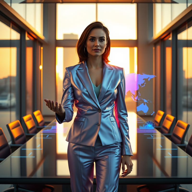 A Female Ceo In A Sleek