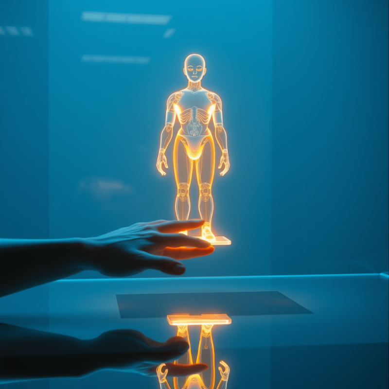 Glowing Human Anatomy Model
