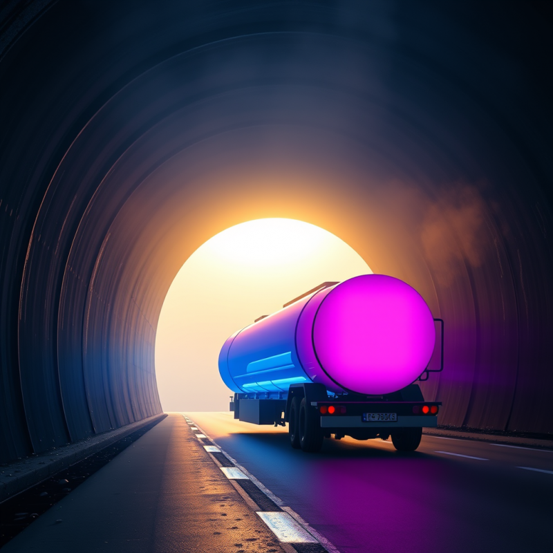 Pipeline Truck in Tunnel