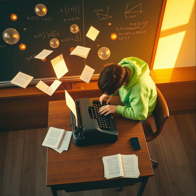 Student in Deep Thought