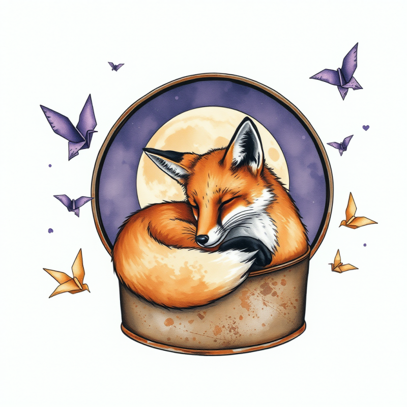 Dreamy Fox in a Tin