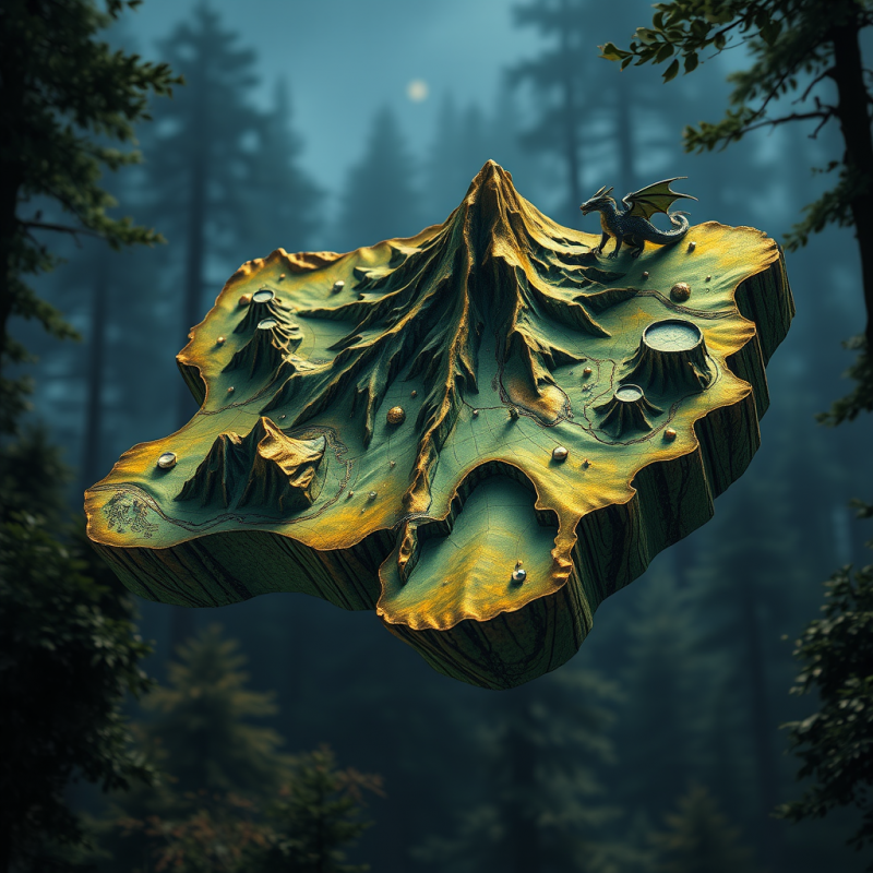 Floating Island with Dragon