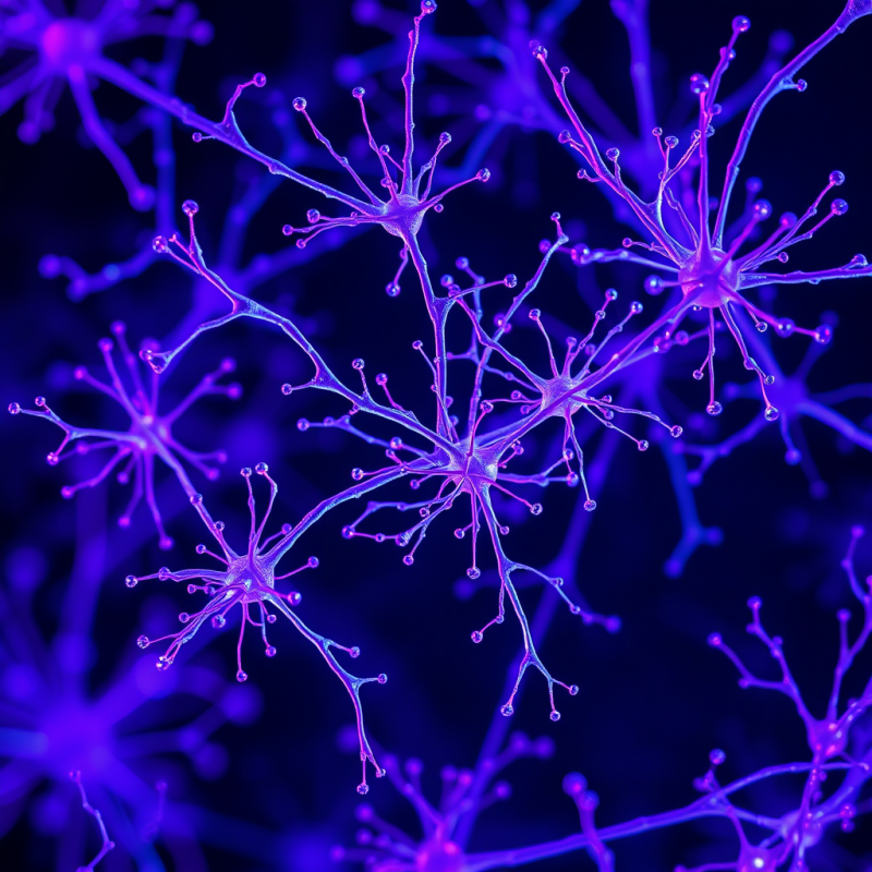 Neural Network in Vibrant Purple