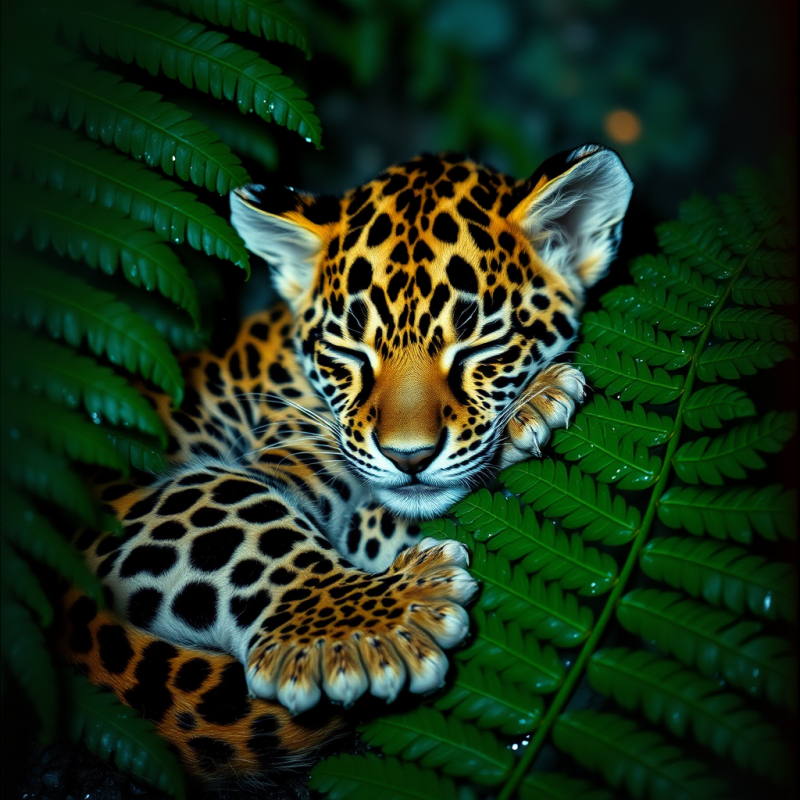 Leopard Cub in Fern