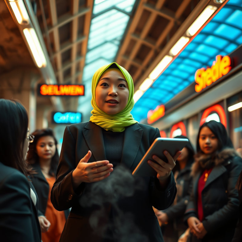 A Korean-american Female Tech Entrepreneur In A Matte Bla...