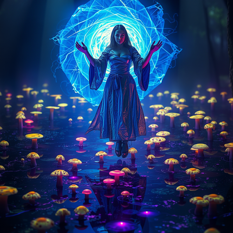 Mysterious Woman in Blue