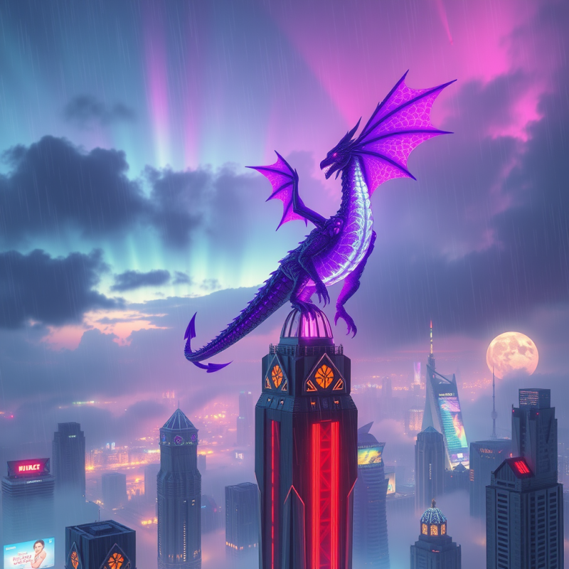Dragon on Skyscraper
