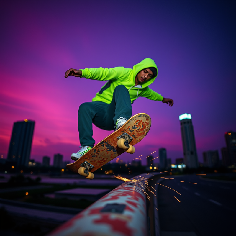 Skateboarder Mid-air