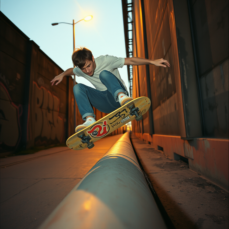 Skateboarder Mid-air