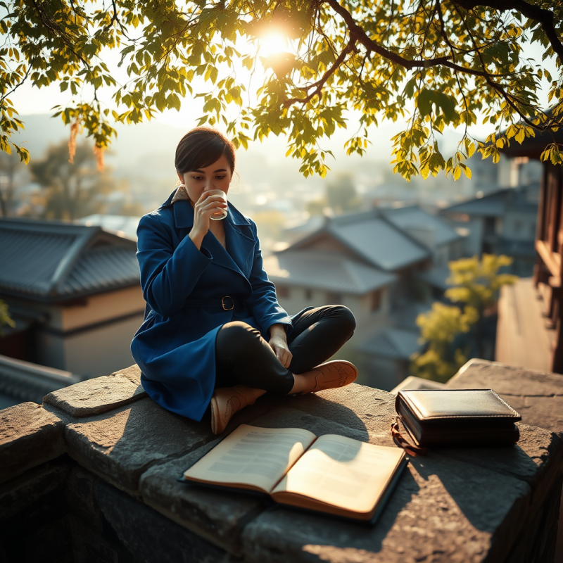 Woman Reading Under Tree