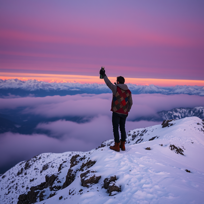 Mountain Peak at Twilight