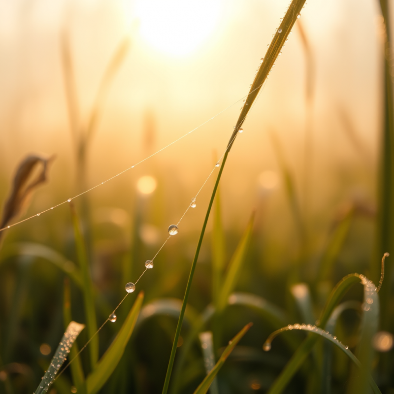 Morning Dew on Grass