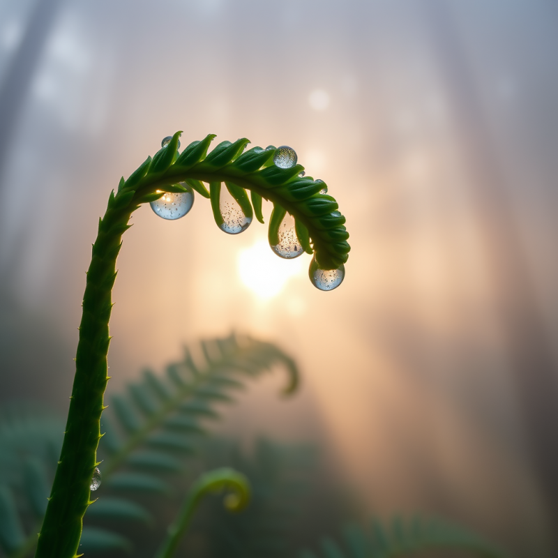 Morning Dew on Fern