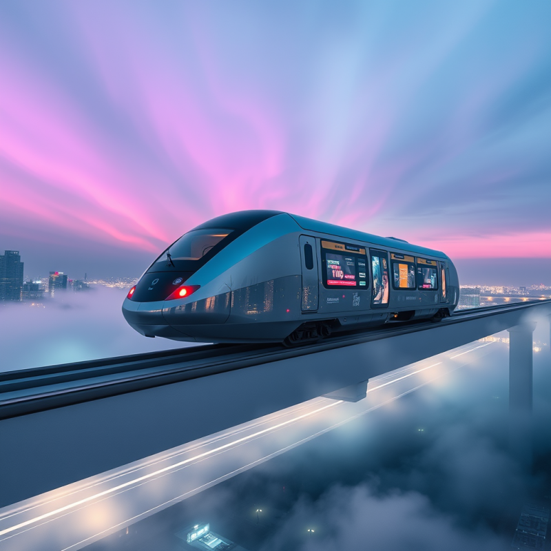 Futuristic Hyperloop Train