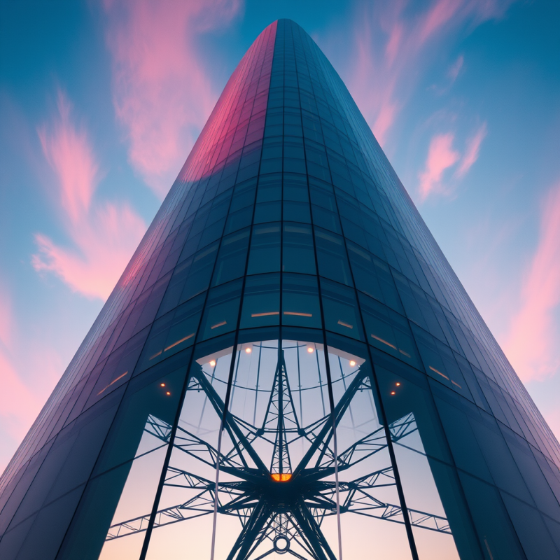 Modern Skyscraper at Twilight
