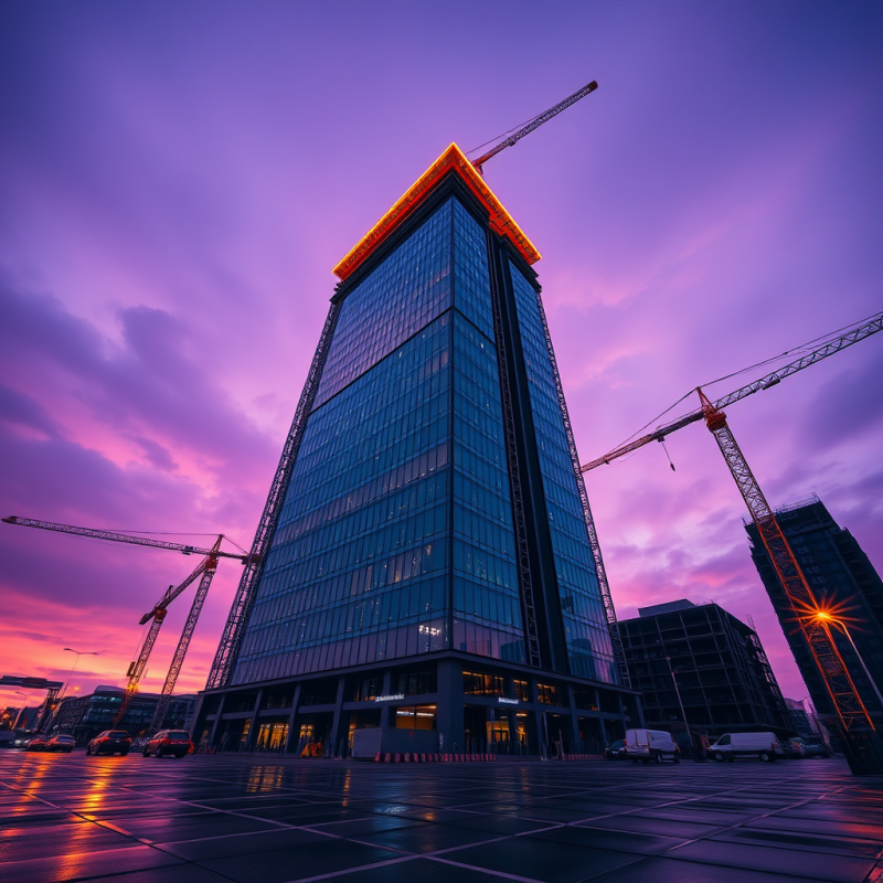 Modern Skyscraper at Twilight