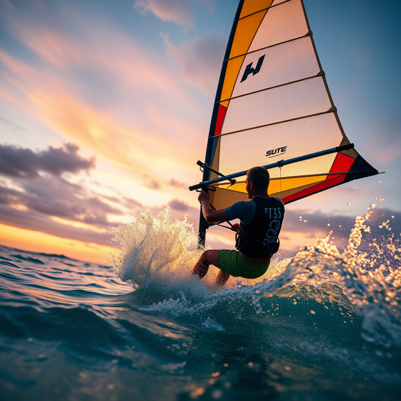 Windsurfing at Sunset