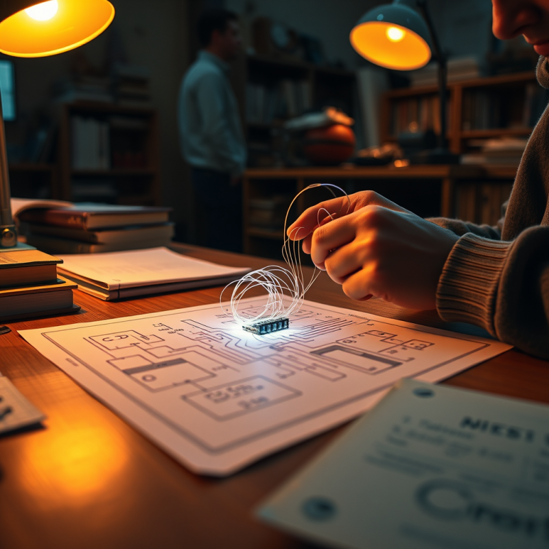Engineer Connecting Wires to Circuit Board