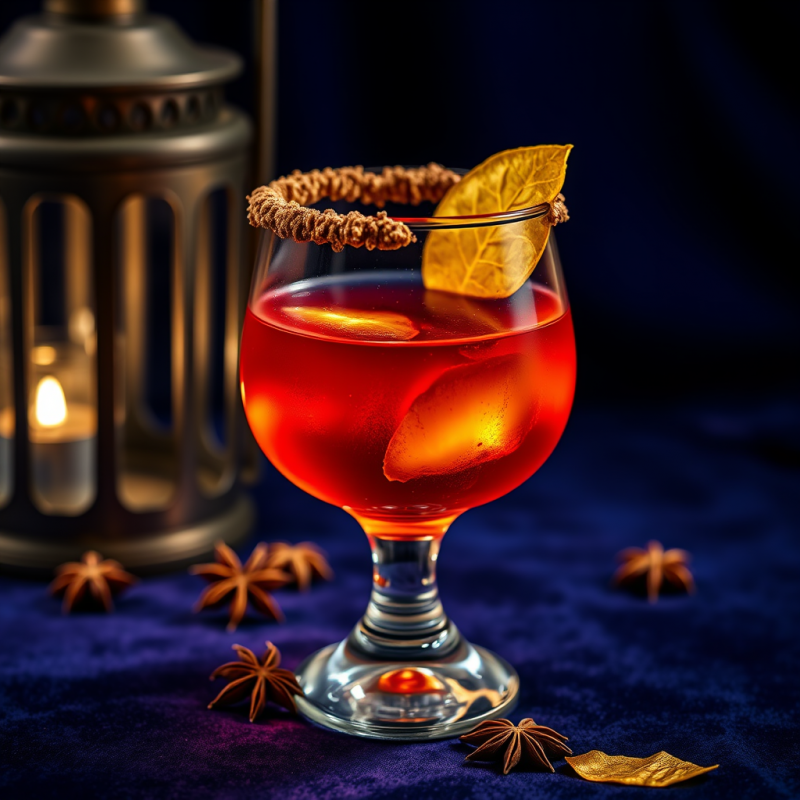 Spiced Cocktail with Star Anise Garnish