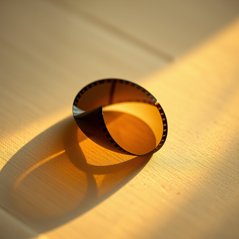 Film Strip in Warm Sunlight