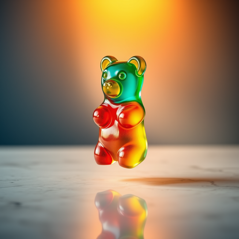Gummy Bear in Mid-air