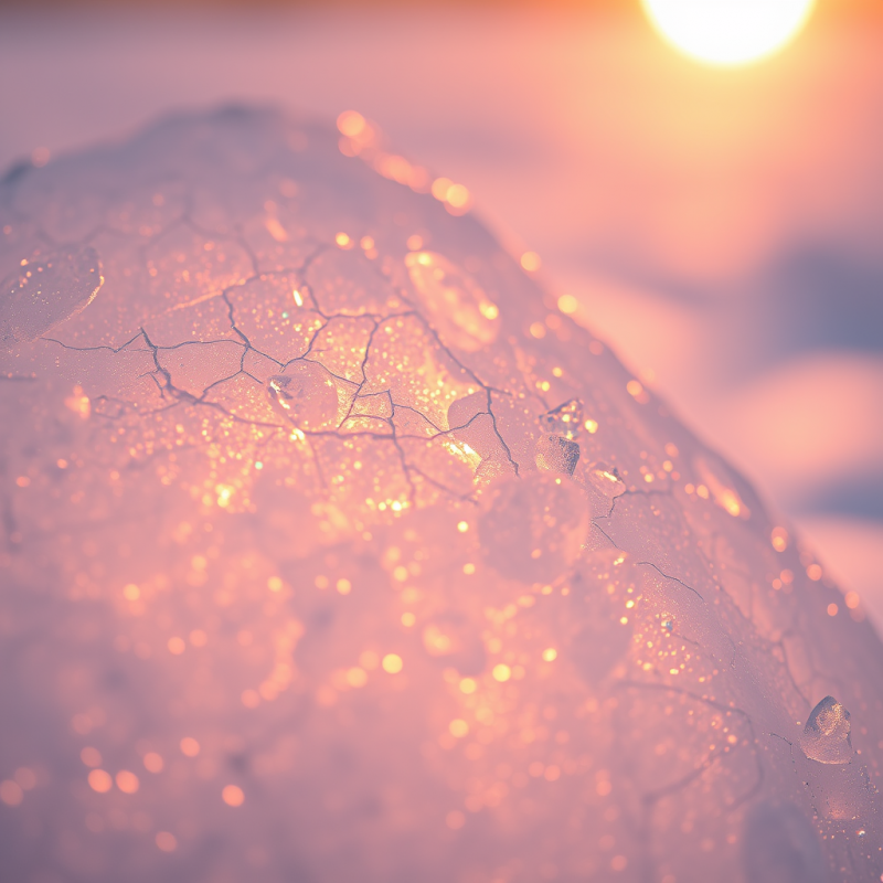 Cracked Ice with Sunlight