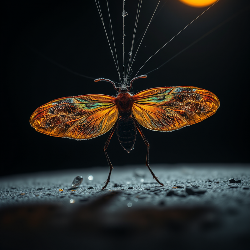 Moth with Vibrant Wings