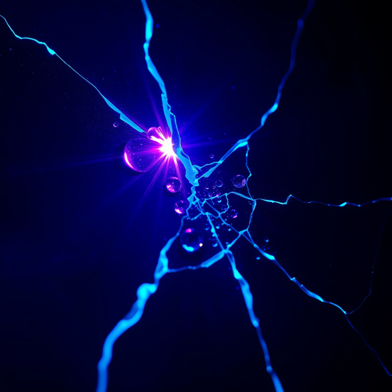 Neon Blue Lightning Burst