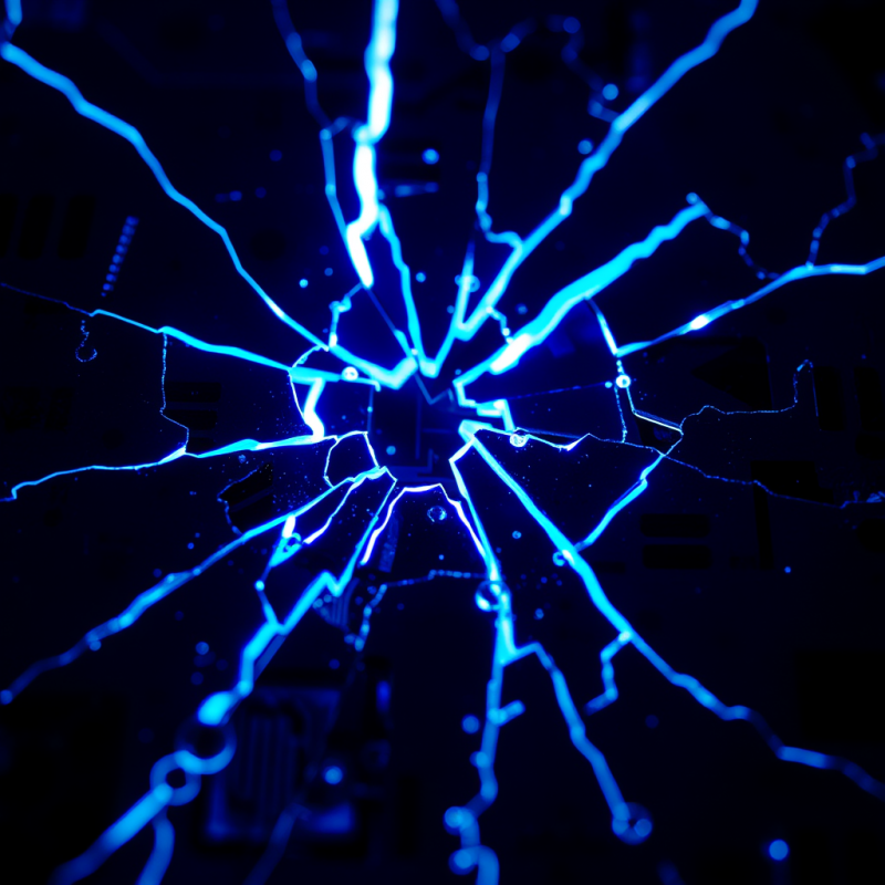 Blue Electric Crack Pattern