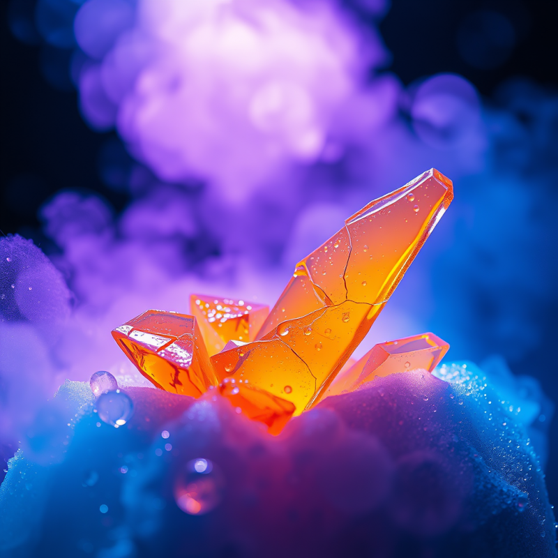 Glowing Amber Crystal