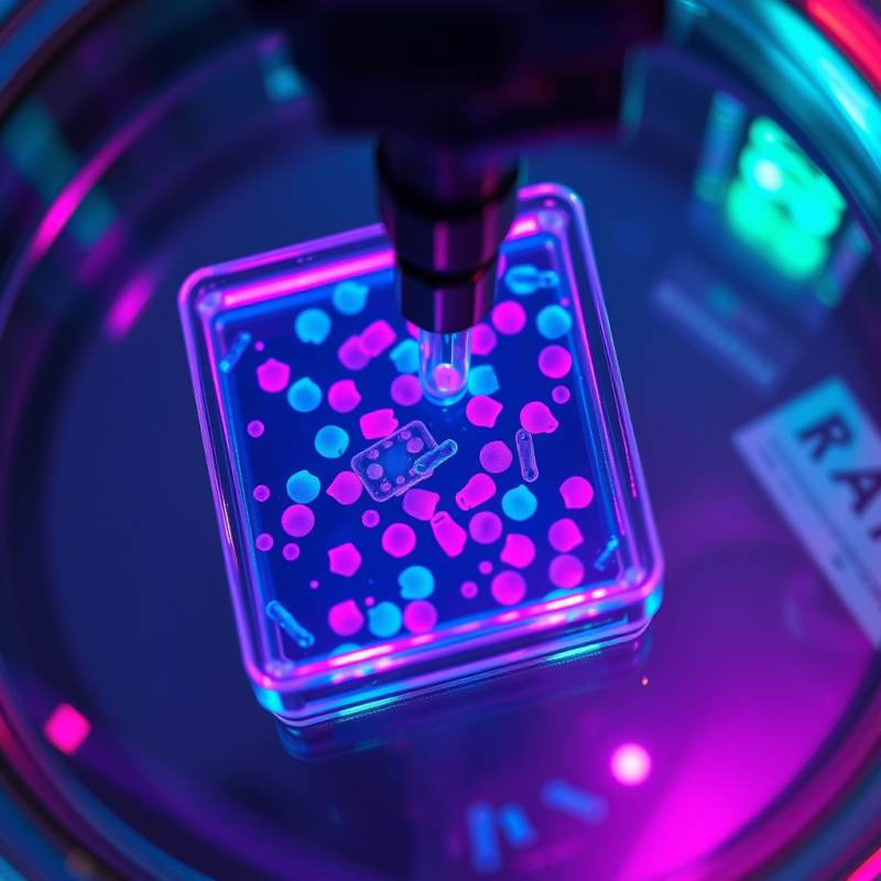 Glowing Liquid in Square Container