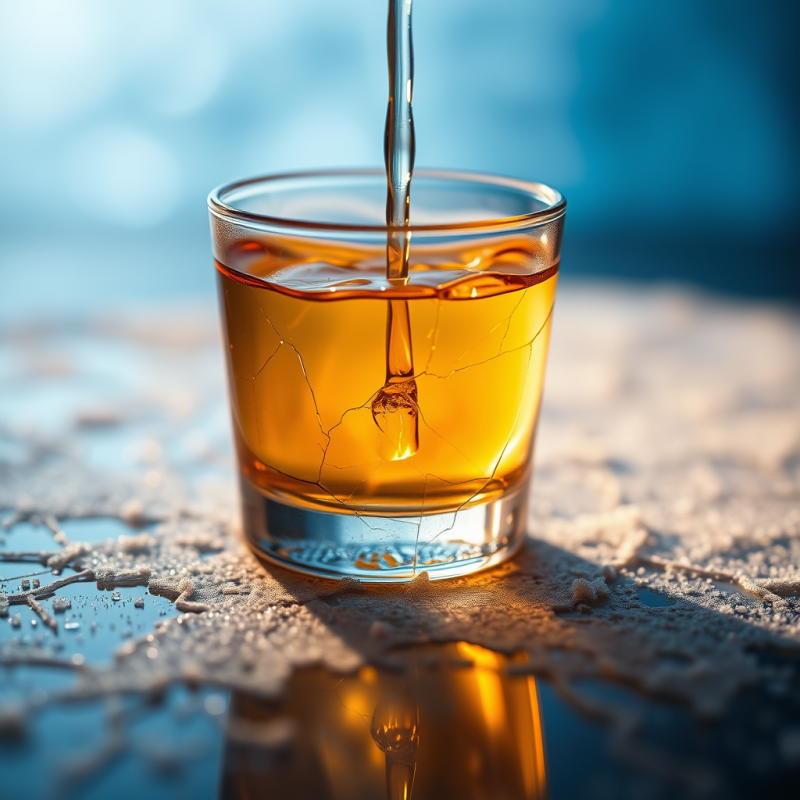 Golden Liquid in Glass