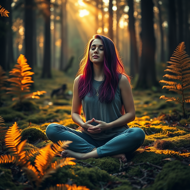 Meditative Forest Scene