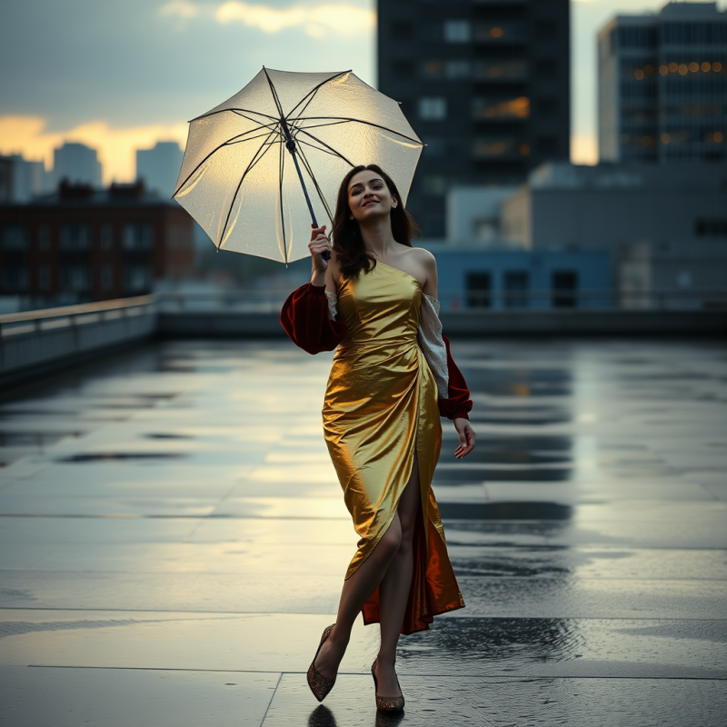 A Model In A Shimmering