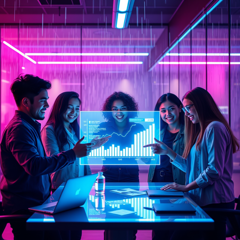 Team Meeting with Data Analysis